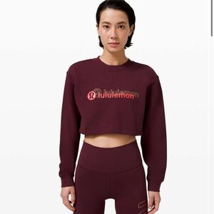 Lululemon All Yours Cropped Crew *Lunar New Year Cassis
